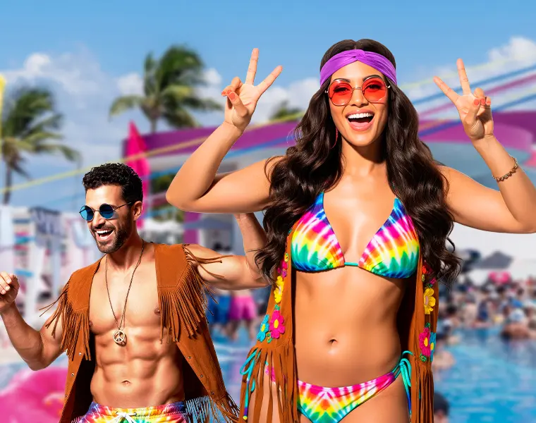 HIPPIE POOL PARTY  Temptation Cancun Resort Cancún HIPPIE POOL PARTY  Temptation Cancun Resort Cancún