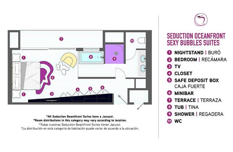 Seduction Oceanfront Sexy Bubbles Suite Temptation Cancun Resort Cancún Seduction Oceanfront Sexy Bubbles Suite Temptation Cancun Resort Cancún